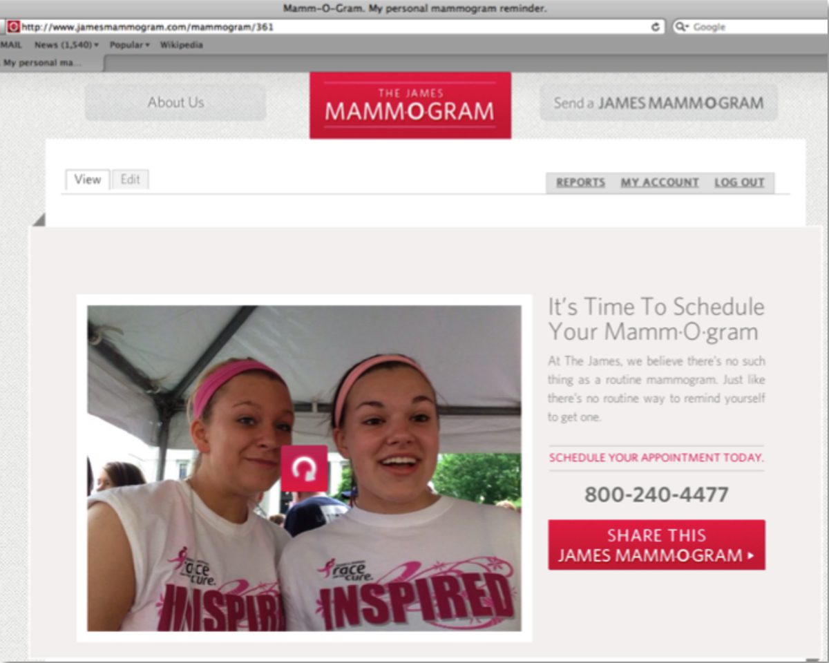 Two young women in white shirts with pink 'INSPIRED' text pose under a tent at a breast cancer awareness event. | Jerad Schutt | Nashville Marketing Consultant | Fractional CMO | Jerad Schutt | Nashville Marketing Consultant | Fractional CMO